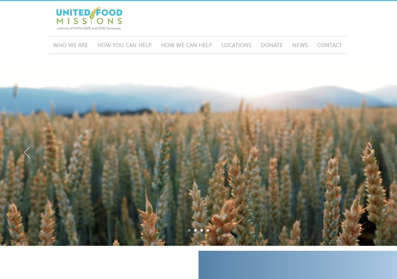Homepage preview of United Food Missions